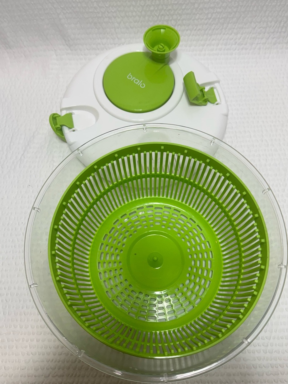 Green Salad Spinner with White Lid by - Picture 3 of 3